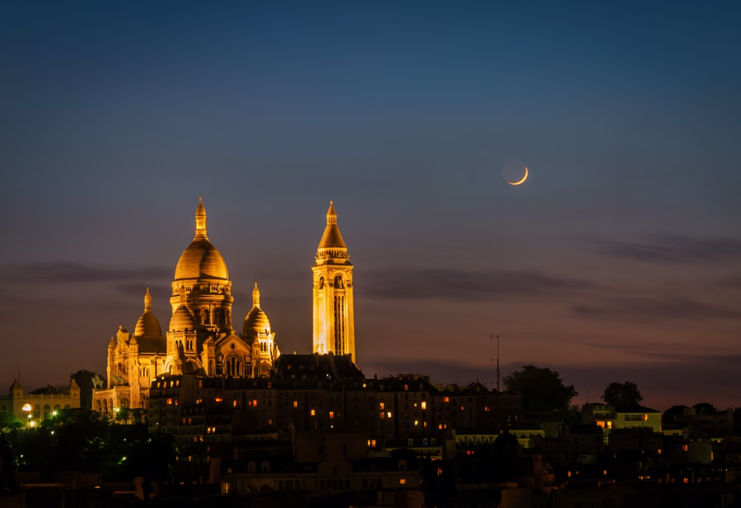 Basílica Sacre Coeur à noite