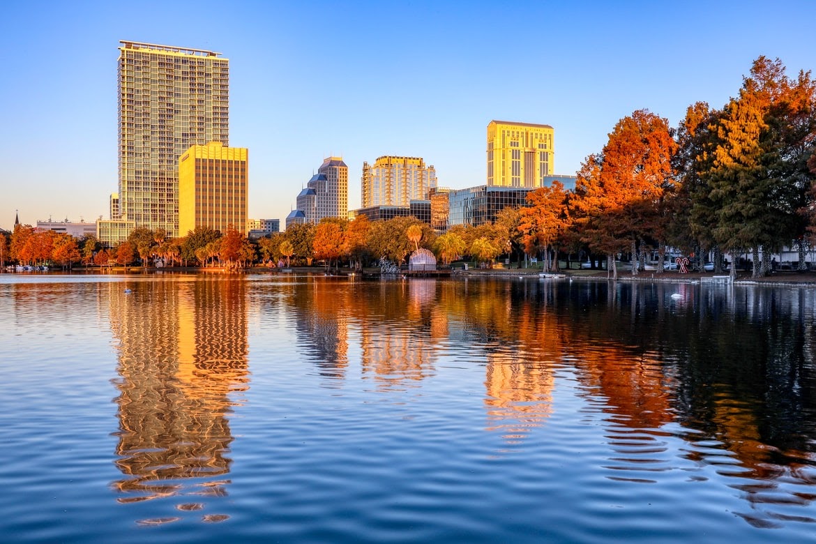 Lago Eola em Orlando - Flórida