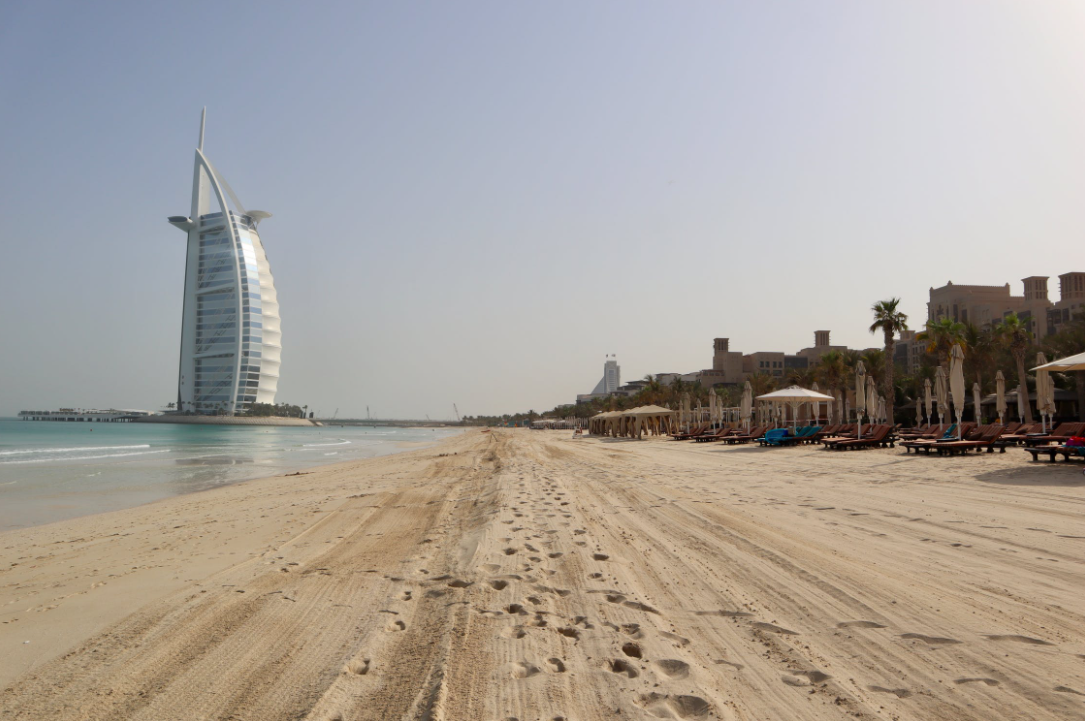 Praia Burj Al Arab em Dubai