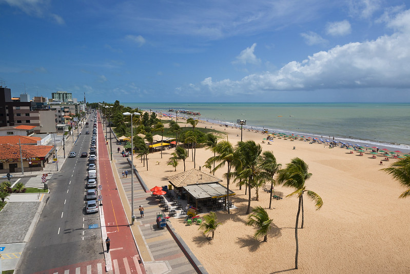 Vista da praia de Tambaú em João Pessoa